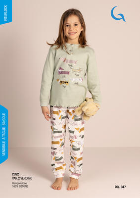 MÄDCHEN-PYJAMAS M/L 2022 Tellini S.R.L. Großhandelskleidung